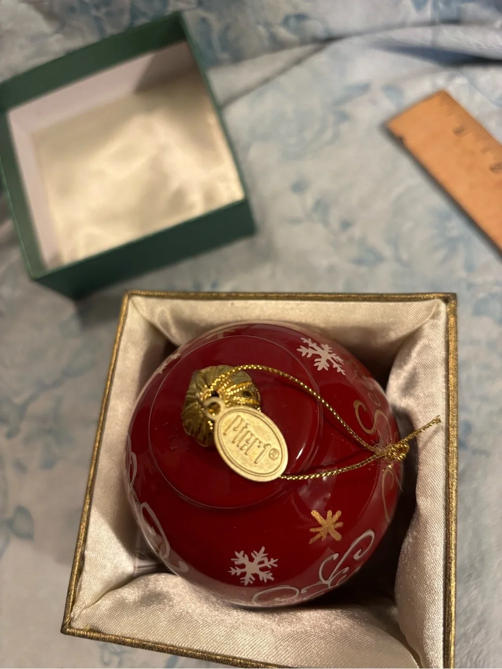 Season's Greeting 2014 Red Holiday Ornament- Pier 1, in box